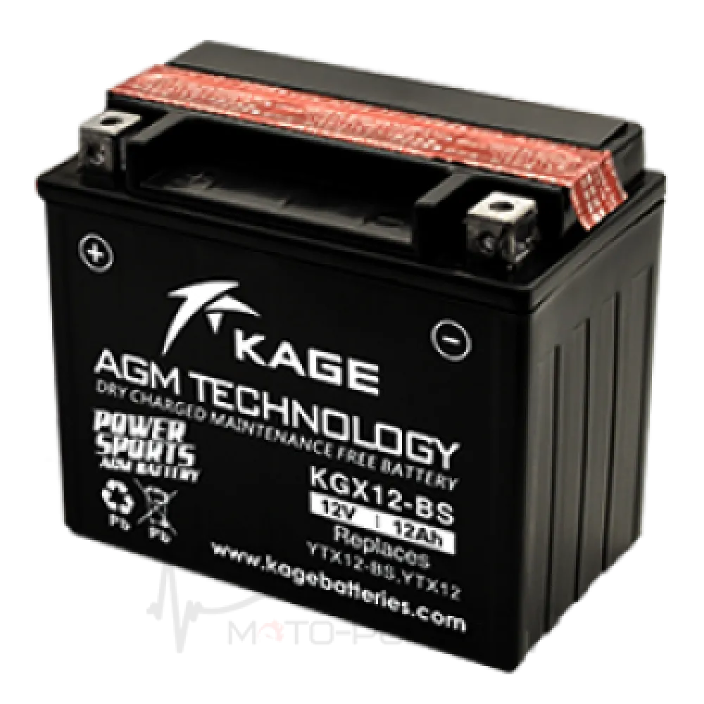 АКБ 12А KAGE KGX12-BS 150*87*130